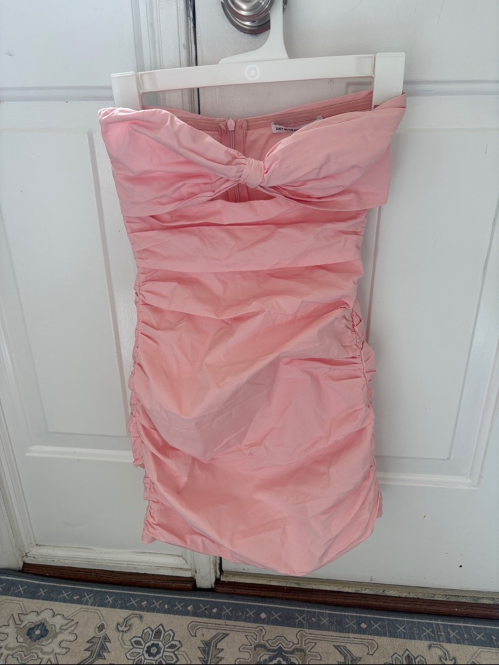 Lucy in the Sky Pink Strapless Ruched Dress size XS